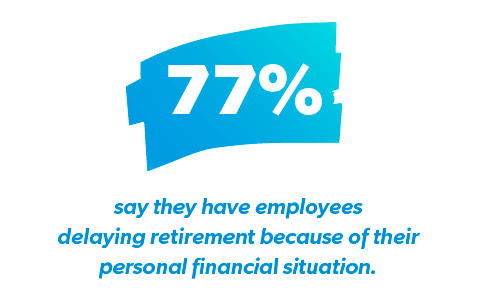 employees delaying retirement because of personal finance situation